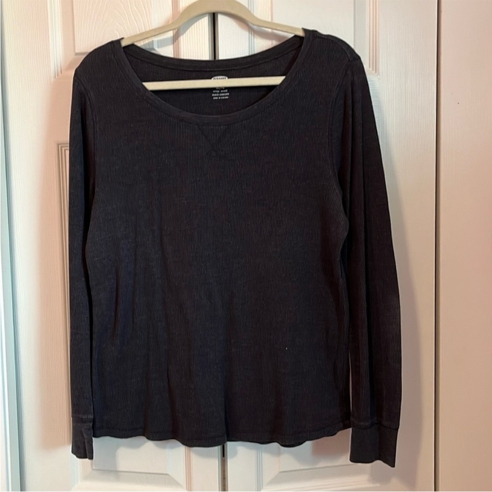 Women's Gray Long Sleeve Top
